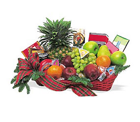 Fruit and Gourmet Basket from Westbury Floral Designs in Westbury, NY